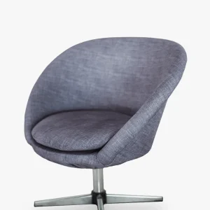 Sedia grigia con supporto in acciaio