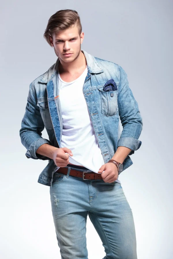 Camicia di jeans con pochette - immagine 3