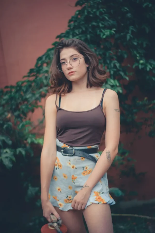 Top casual marrone senza maniche - immagine 4